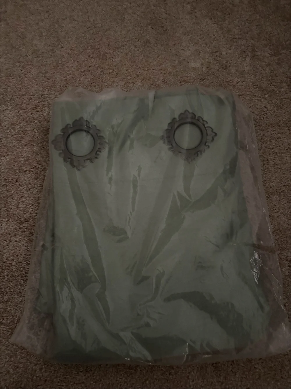Royal Velvet Sage Green Blackout Grommet Curtain Panel